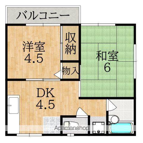 メゾン青和Ⅱ(2K/2階)の間取り写真