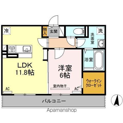 ヴィル ナチュール(1LDK/3階)の間取り写真