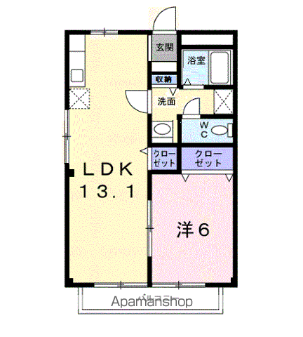 パルネット福寿(2DK/2階)の間取り写真