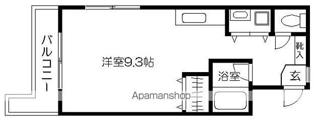 ラフィーヌ水前寺(ワンルーム/2階)の間取り写真