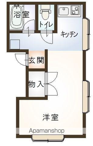 シティーハイツ(ワンルーム/2階)の間取り写真