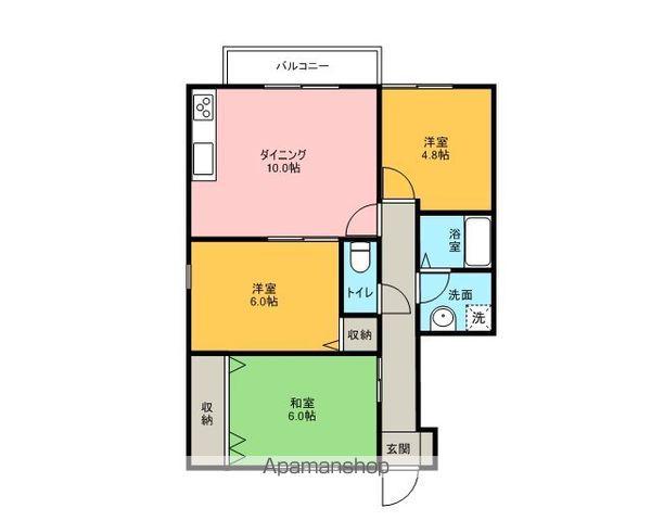 錦マンションⅠ棟(3LDK/1階)の間取り写真