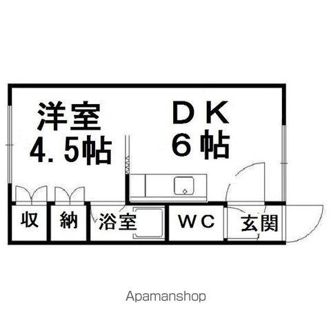 コーポ並木(1DK/2階)の間取り写真