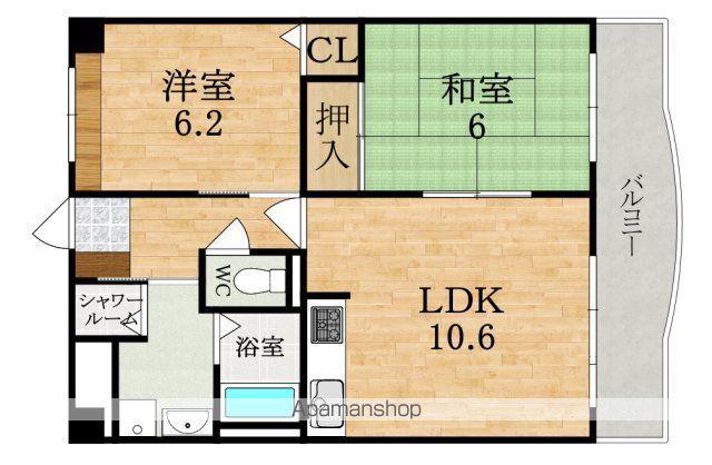 CENTURY ASUKAⅦ(2LDK/2階)の間取り写真