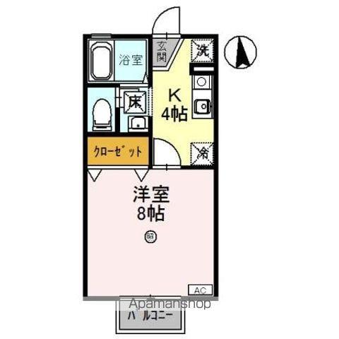 セレステオーリ(1K/1階)の間取り写真