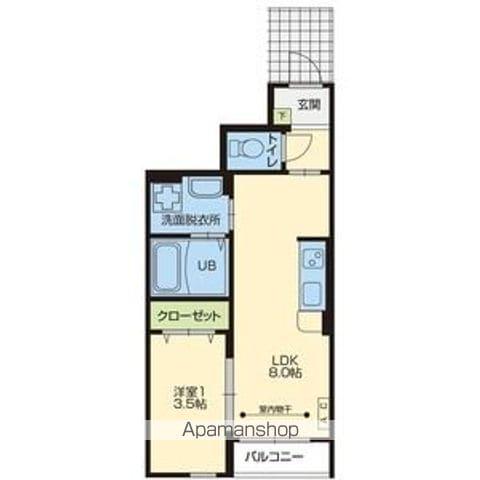 ビネガーゴールド(1LDK/1階)の間取り写真