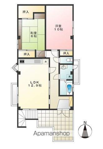 第1本多ビル(2LDK/3階)の間取り写真
