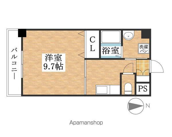 YSハイツ万代(1K/1階)の間取り写真