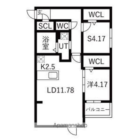 ガイアールS24(2LDK/2階)の間取り写真