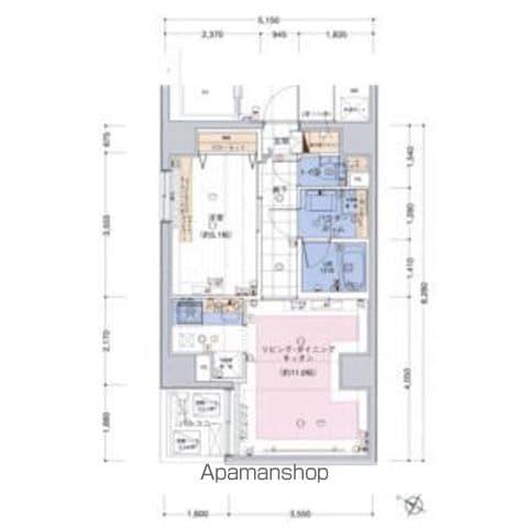 パークヴィスタ日本橋浜町(1LDK/3階)の間取り写真