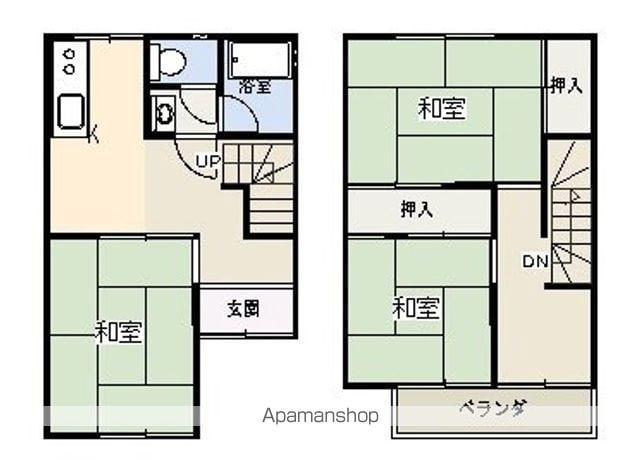 グリーンハイツA棟(3DK)の間取り写真