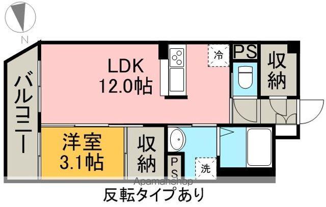 LA CANTABILE(1LDK/6階)の間取り写真