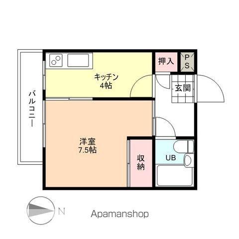A・Iハイツ(1K/2階)の間取り写真