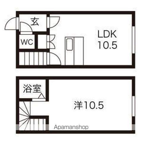 マクセル37/100(1LDK/1階)の間取り写真