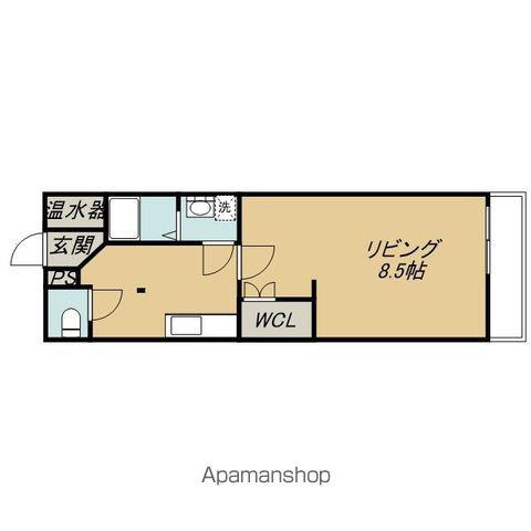 アルファニシモト(1K/2階)の間取り写真