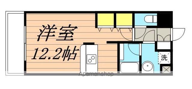 アーバンフラッツ小田原(ワンルーム/2階)の間取り写真