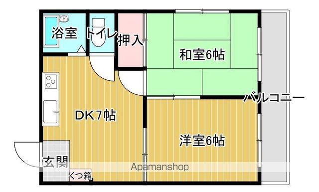 クリーンハイツ弓立Ⅰ(2DK/4階)の間取り写真
