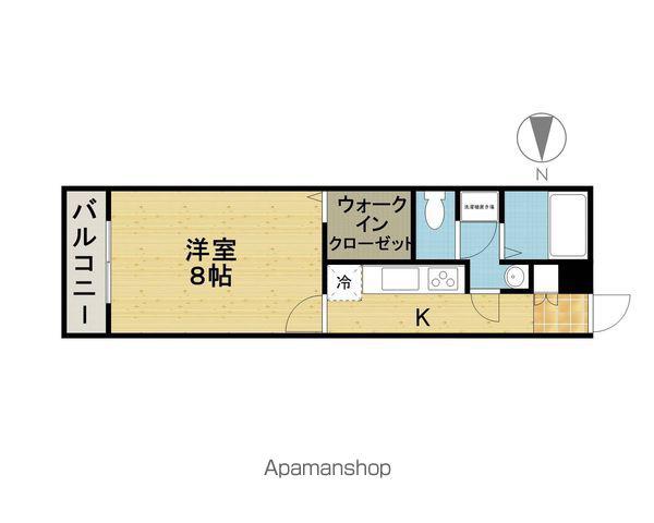 ヴェルジュ千代(1K/1階)の間取り写真