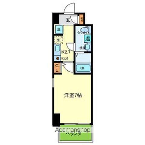 パウゼ東天満(1K/9階)の間取り写真