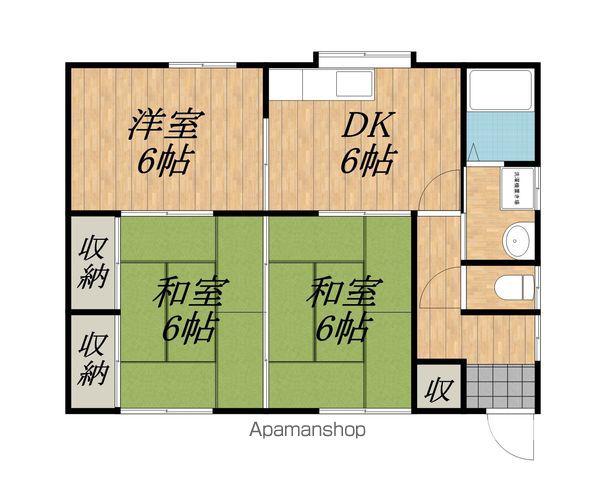 フラワーヒル(3DK/1階)の間取り写真