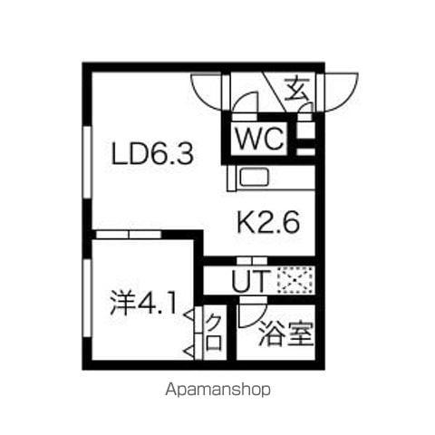 SASA南郷(1LDK/4階)の間取り写真