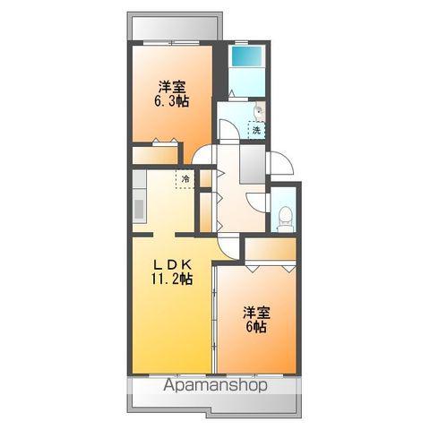 ファミールグラン(2LDK/1階)の間取り写真