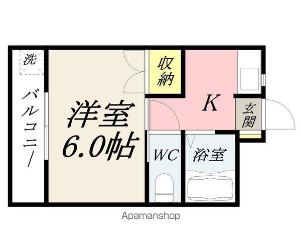 サンハイム青江Ⅰ(1K/4階)の間取り写真