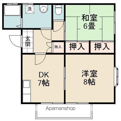 エスポワール(2DK/2階)の間取り写真