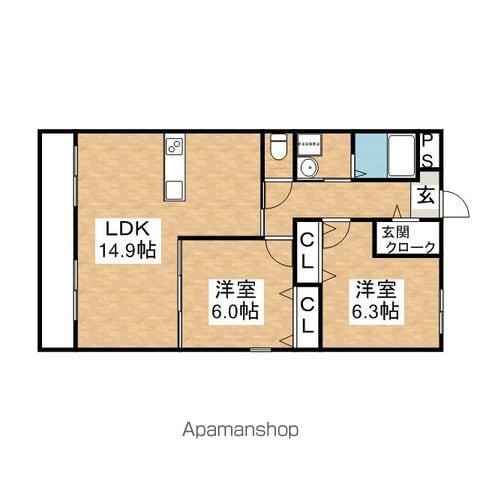 ベルフィオーレ千種(2LDK/3階)の間取り写真