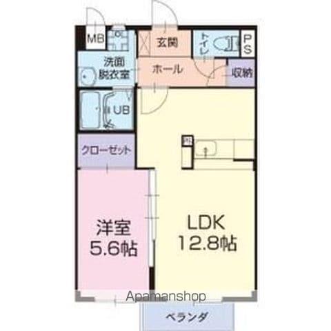 ハイツアルジュ(1LDK/1階)の間取り写真