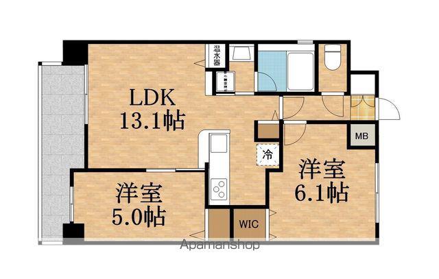 GRAMERCY京橋(2LDK/10階)の間取り写真