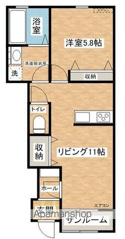 住まいるパーク弐号館(1LDK/1階)の間取り写真