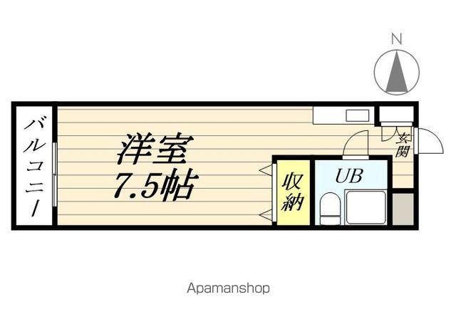 サンライズマンション(ワンルーム/2階)の間取り写真