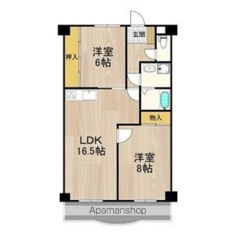 パレーシャル21(2LDK/4階)の間取り写真