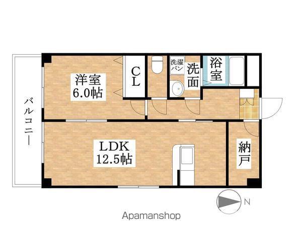 メゾンドマーブル(1LDK/4階)の間取り写真
