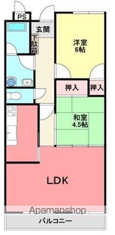 リバーサイドホソヤ(2LDK/2階)の間取り写真