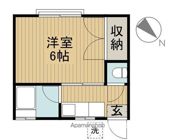 桜ハイム(1K/1階)の間取り写真