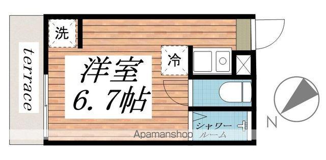 アルカンシェル薬園台(1K/1階)の間取り写真