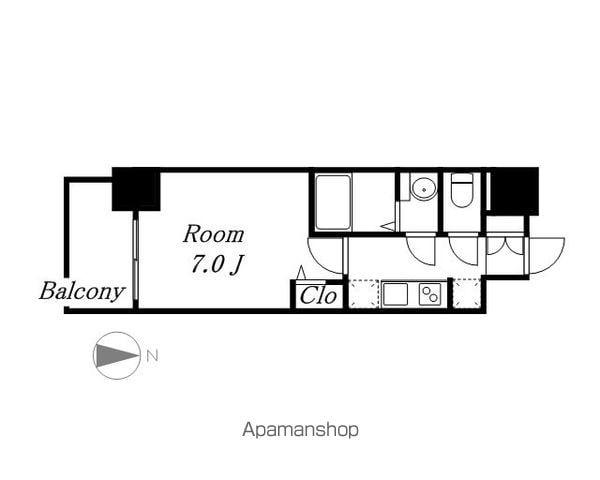 エステムコート名古屋グロース(1K/12階)の間取り写真