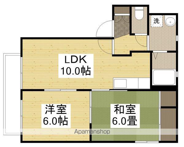 キャトルセゾンD(2LDK/1階)の間取り写真