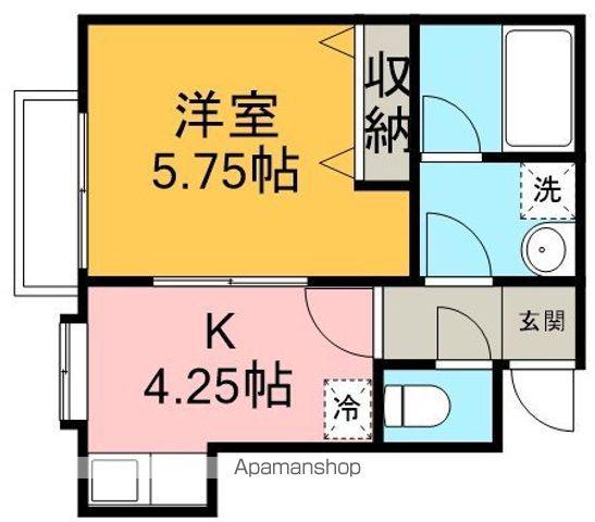 エスペラント三光(1K/2階)の間取り写真