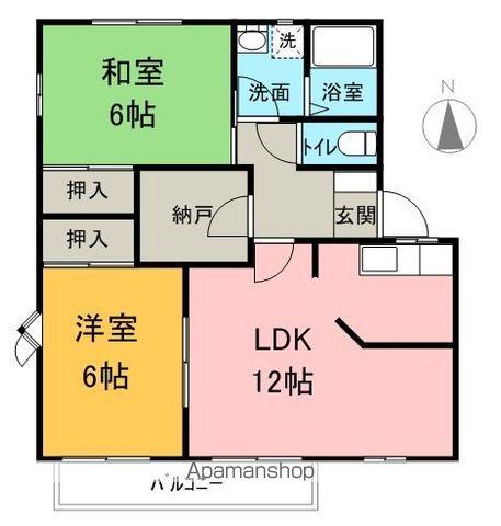 フレグランス並柳A(2LDK/2階)の間取り写真