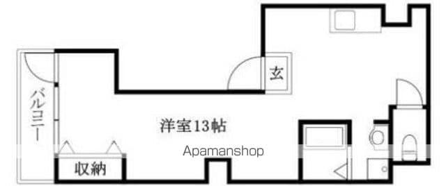 第五ミヤハルビル(ワンルーム/5階)の間取り写真