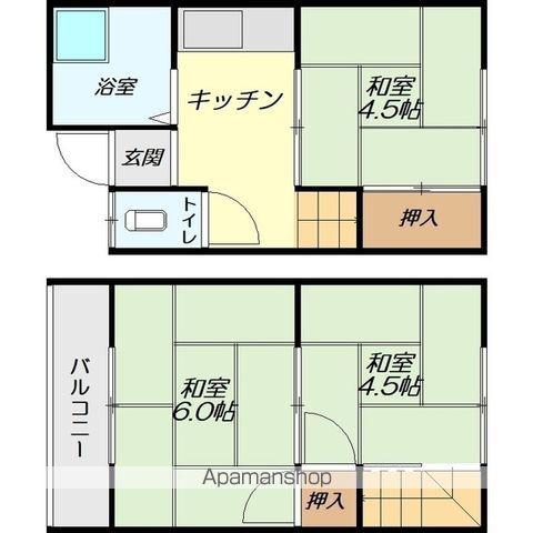 くぬぎハイツ(3K/1階)の間取り写真