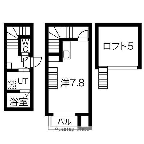 グローバル スタンス(ワンルーム/2階)の間取り写真