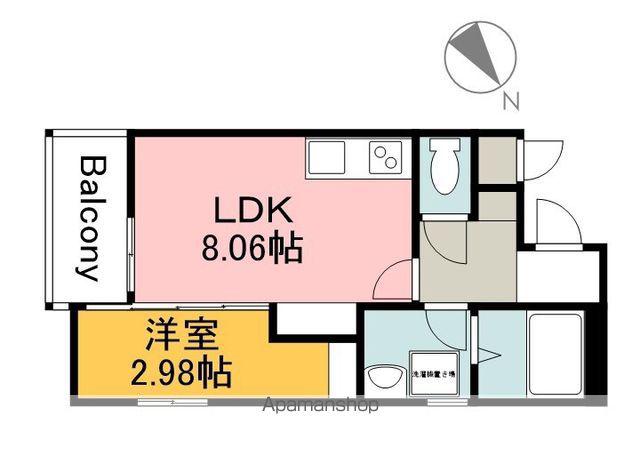シンビ庚午北Ⅱ(1LDK/2階)の間取り写真