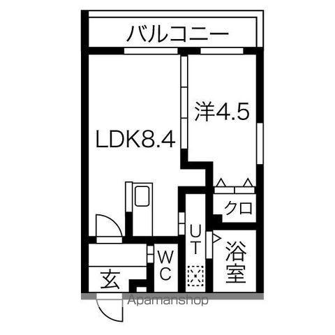 プルミエ福住(1LDK/2階)の間取り写真