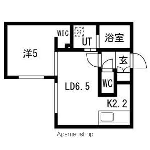TOOZ福住(1LDK/4階)の間取り写真