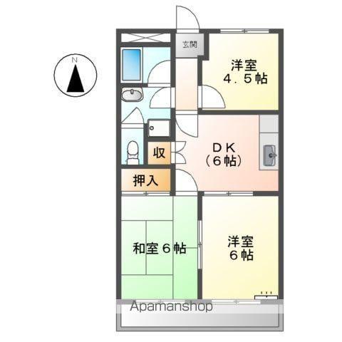 ダイナーズハイツ(3DK/3階)の間取り写真