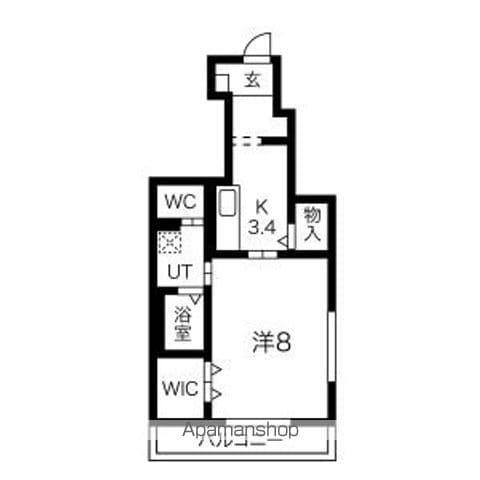 RUND 大手町(1K/1階)の間取り写真